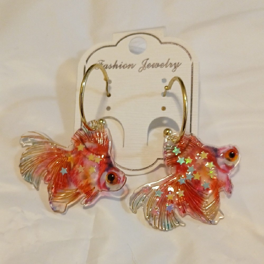 Goldfish Dangle Earrings